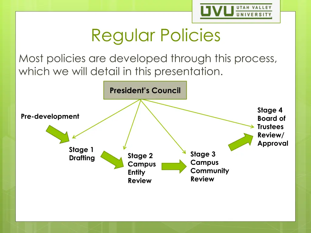 regular policies