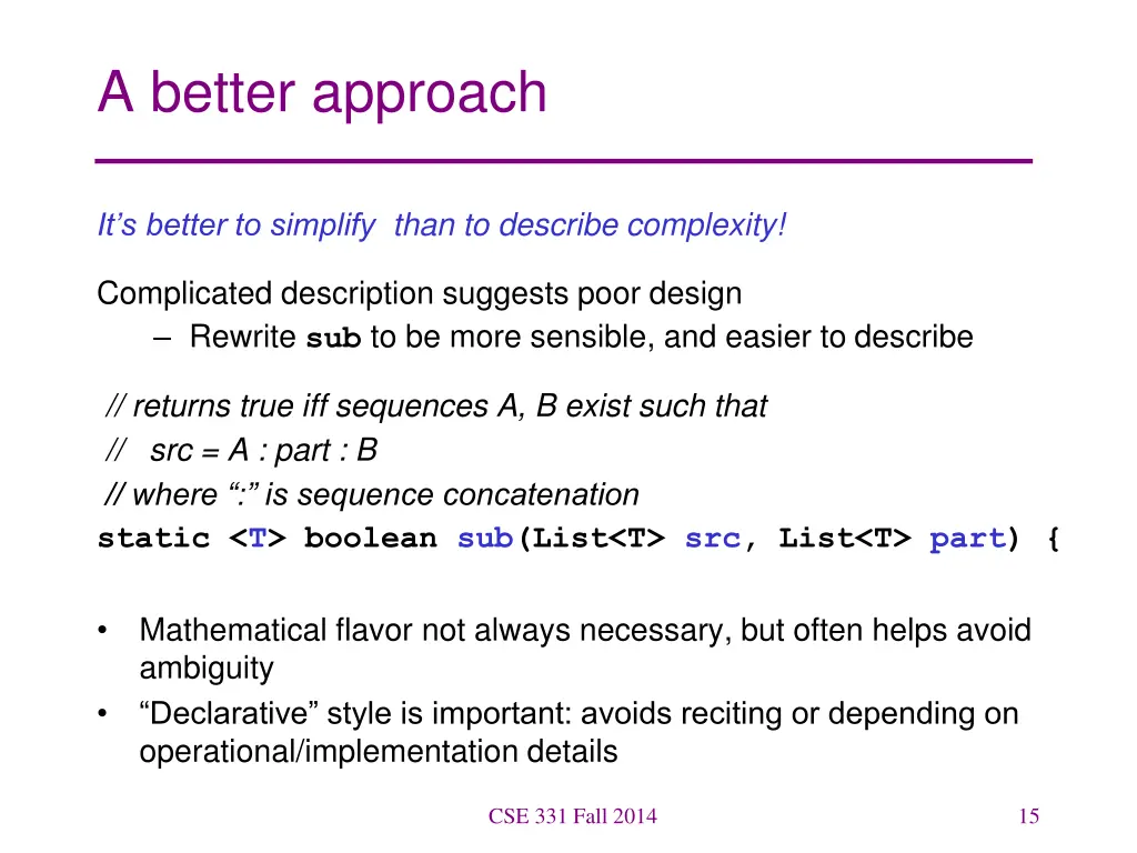 a better approach