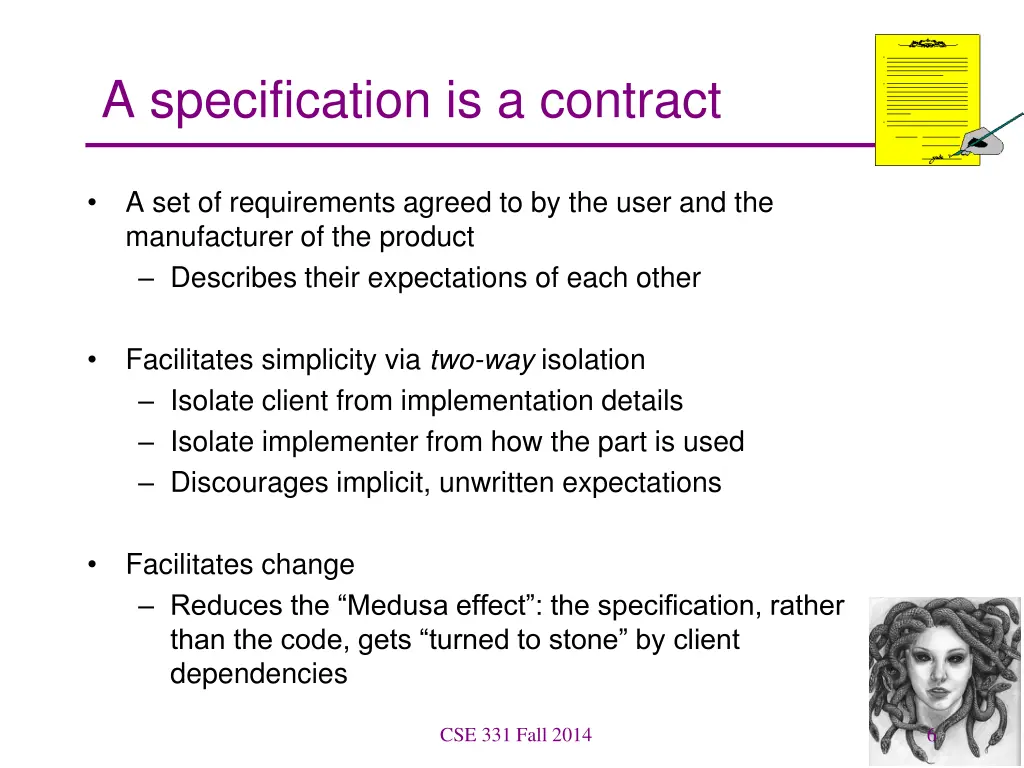 a specification is a contract