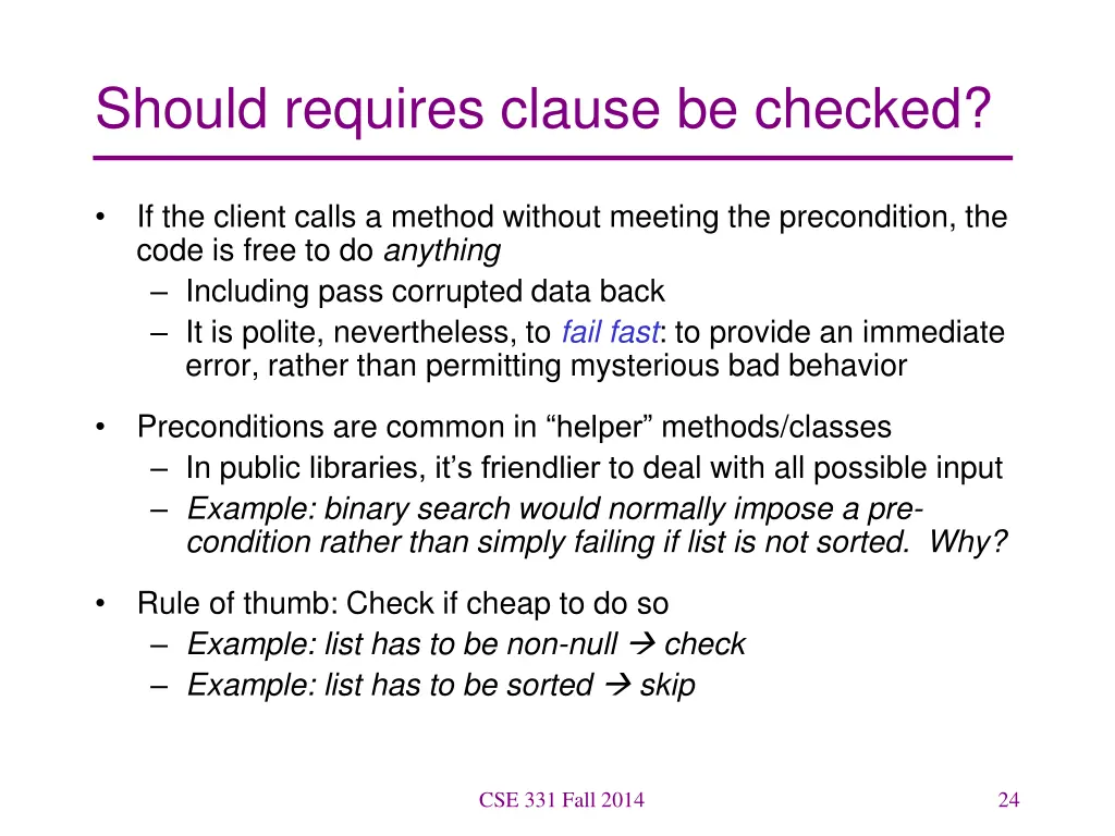 should requires clause be checked
