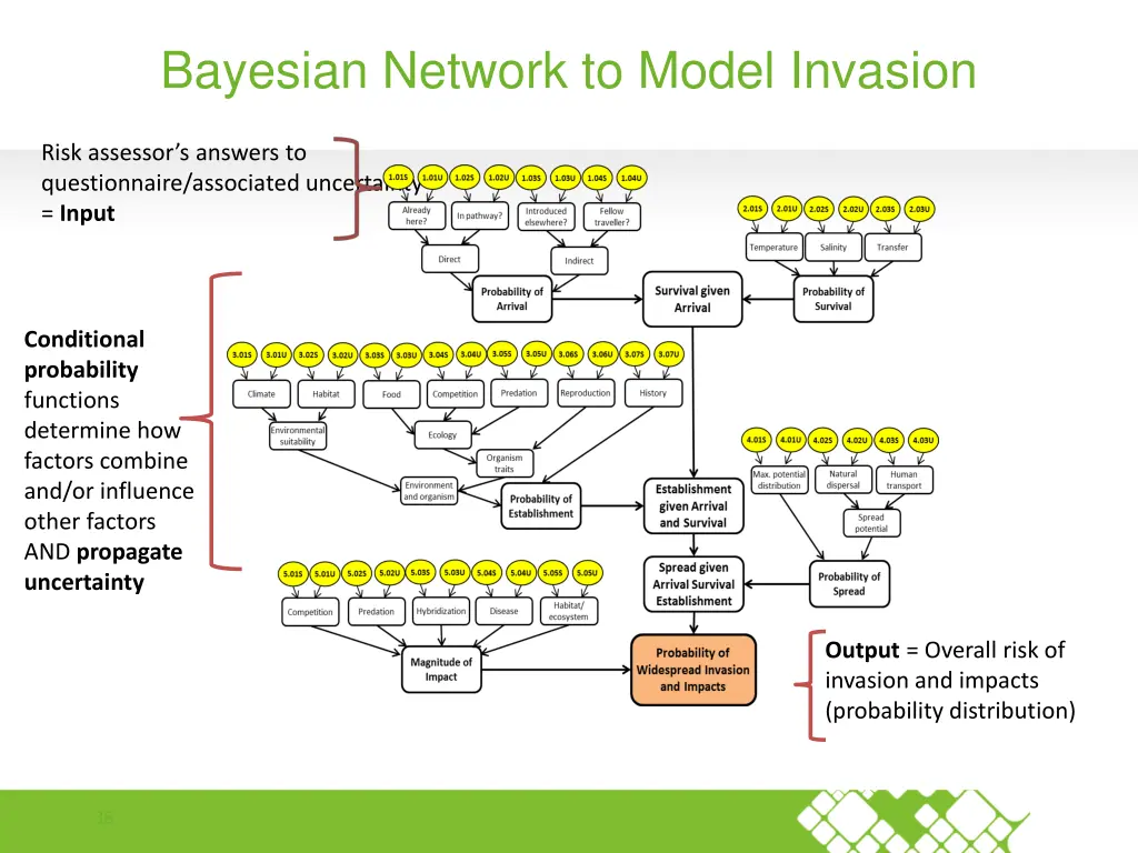 bayesian network to model invasion