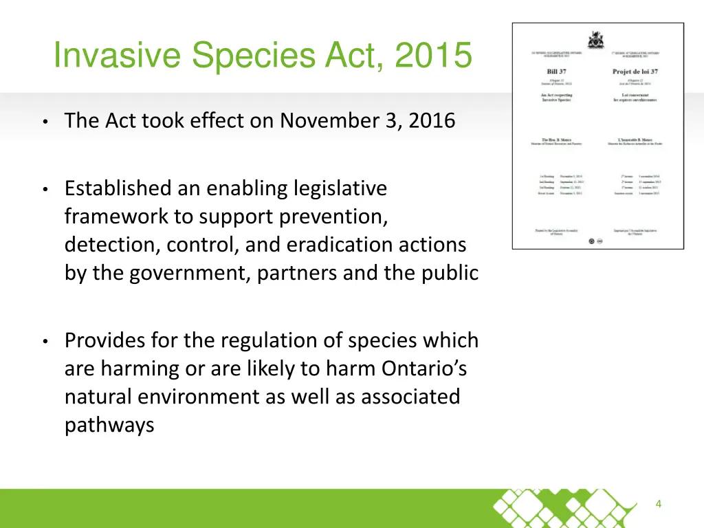 invasive species act 2015
