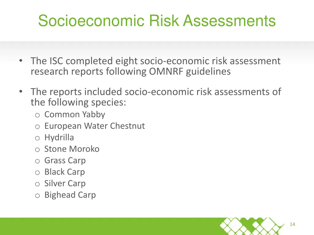socioeconomic risk assessments 1