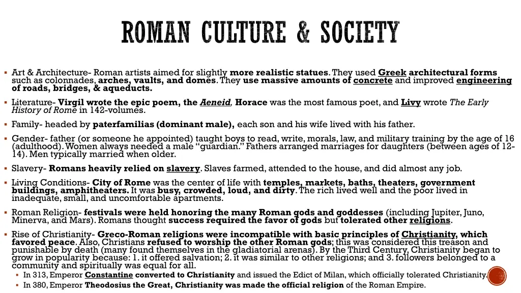 art architecture roman artists aimed for slightly