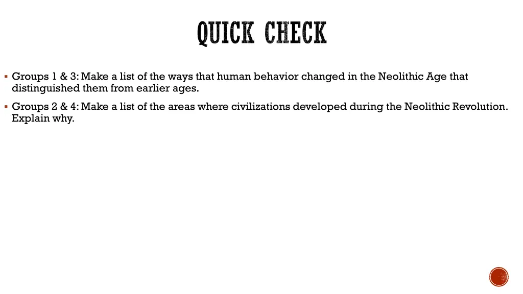 groups 1 3 make a list of the ways that human