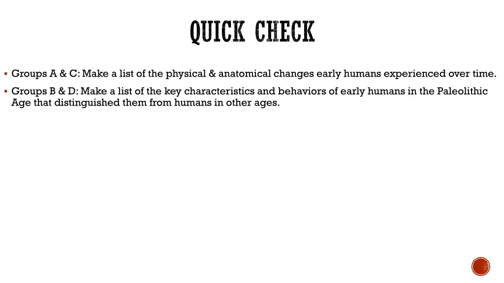 groups a c make a list of the physical anatomical