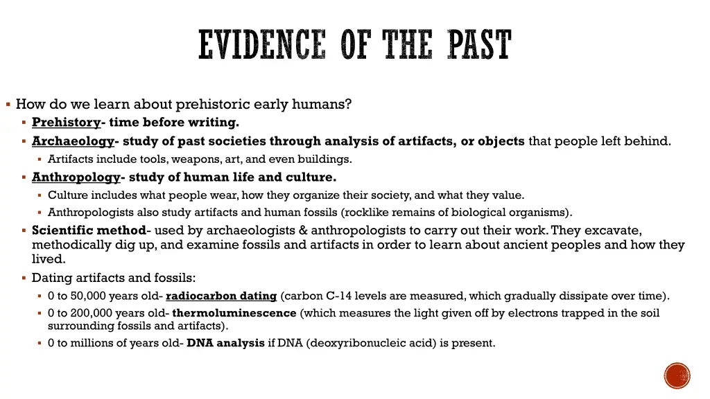how do we learn about prehistoric early humans