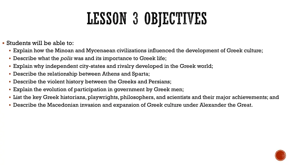 students will be able to explain how the minoan