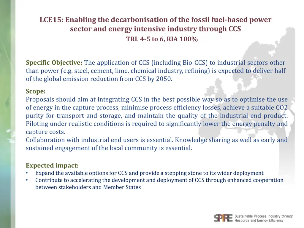 lce15 enabling the decarbonisation of the fossil