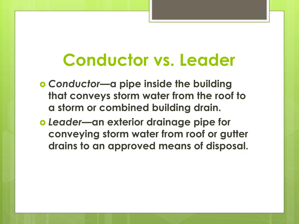 conductor vs leader