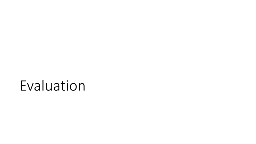 evaluation