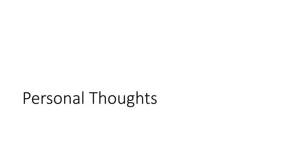 personal thoughts