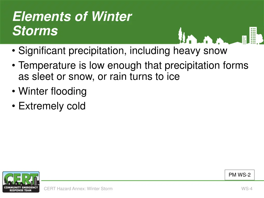 elements of winter storms