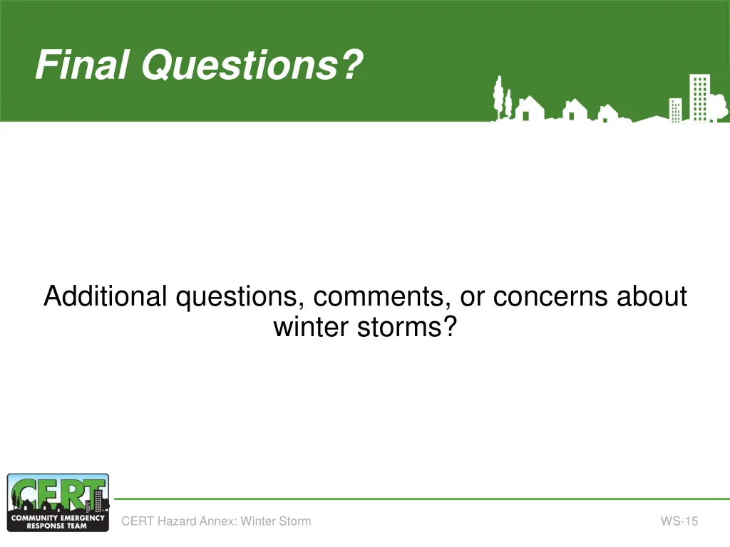 final questions annex 13