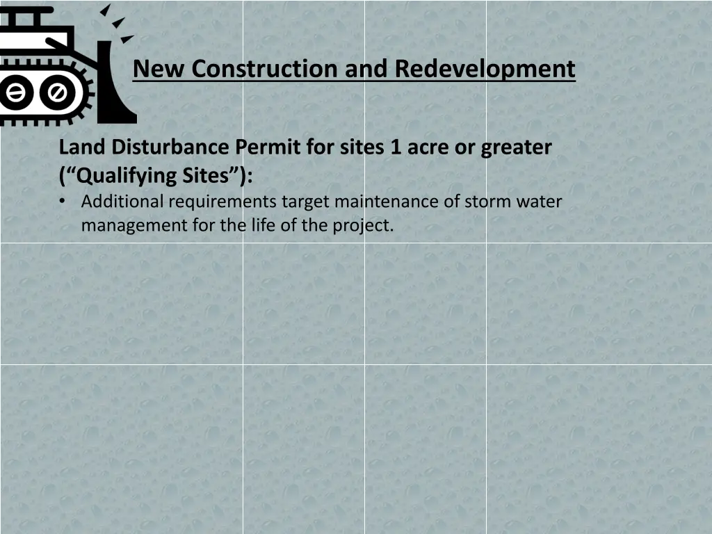 new construction and redevelopment