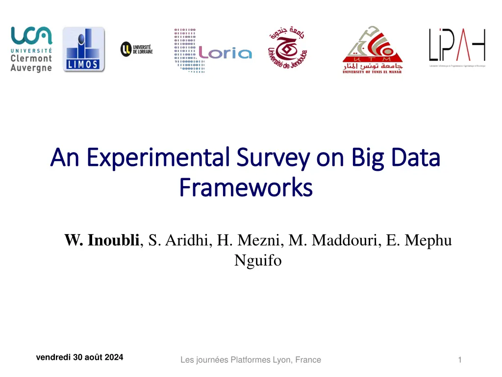 an experimental survey on big data