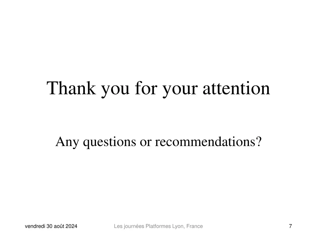 thank you for your attention