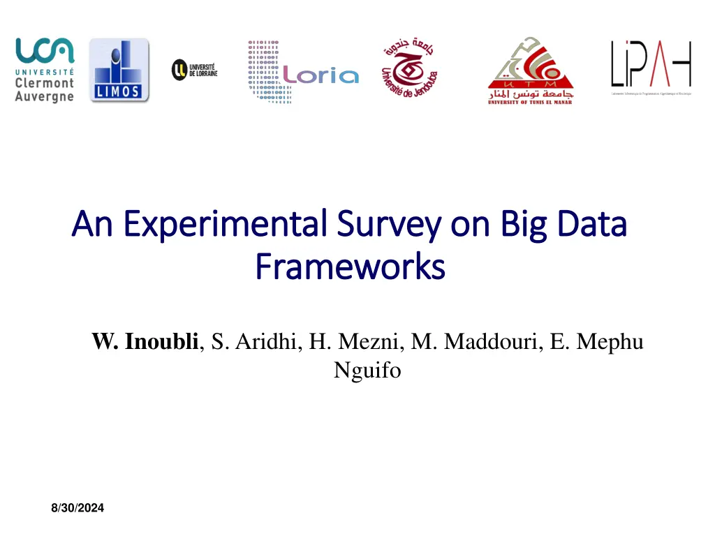 an experimental survey on big data