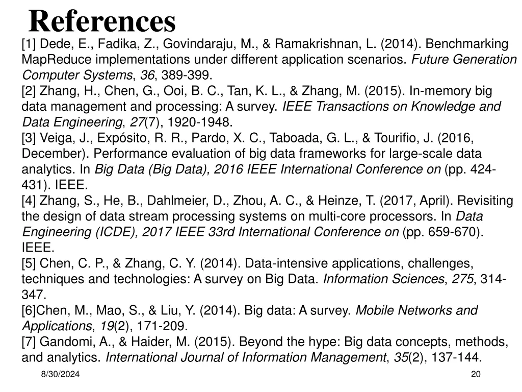 references 1 dede e fadika z govindaraju