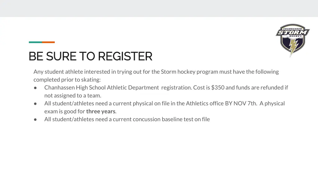 be sure to register be sure to register