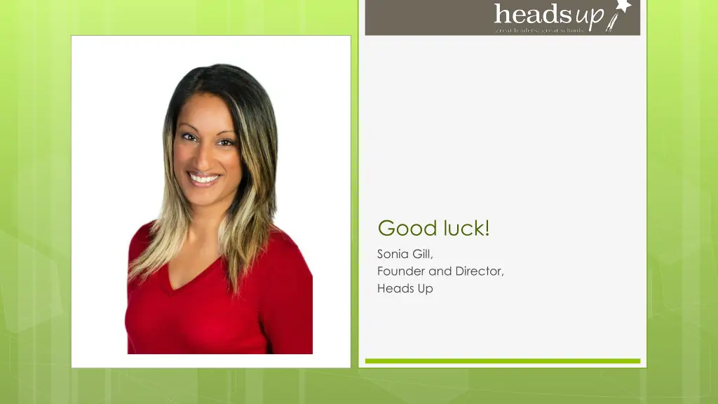 good luck