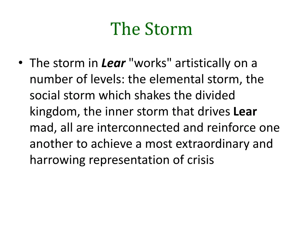 the storm