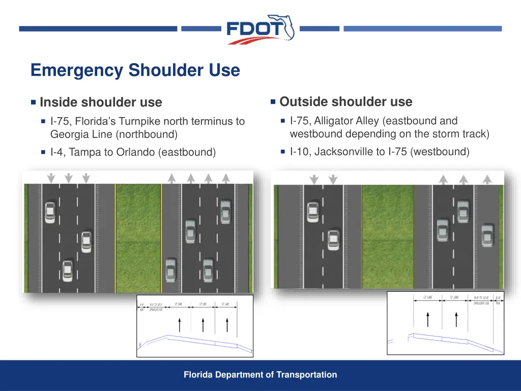 emergency shoulder use