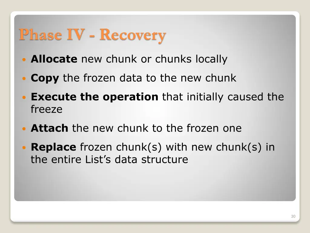 phase iv recovery