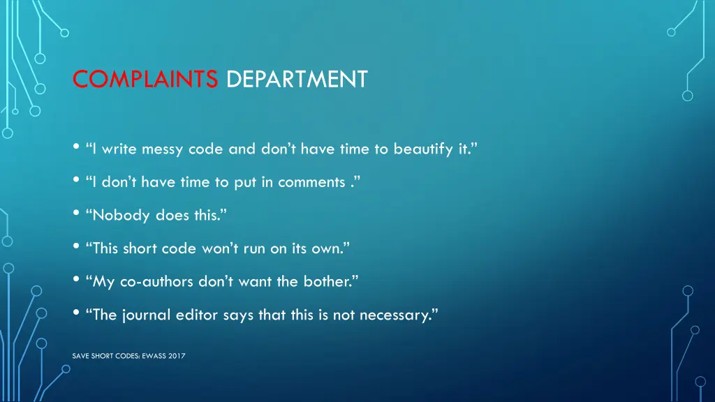 complaints department