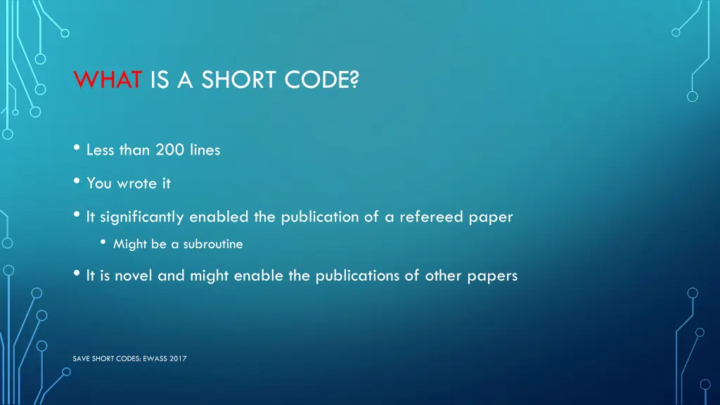 what is a short code 1