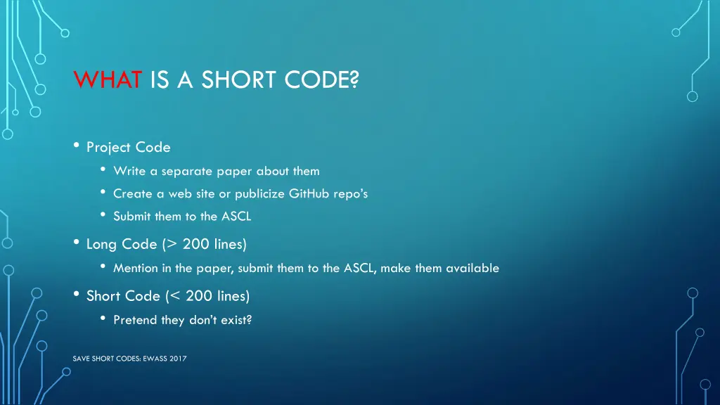 what is a short code