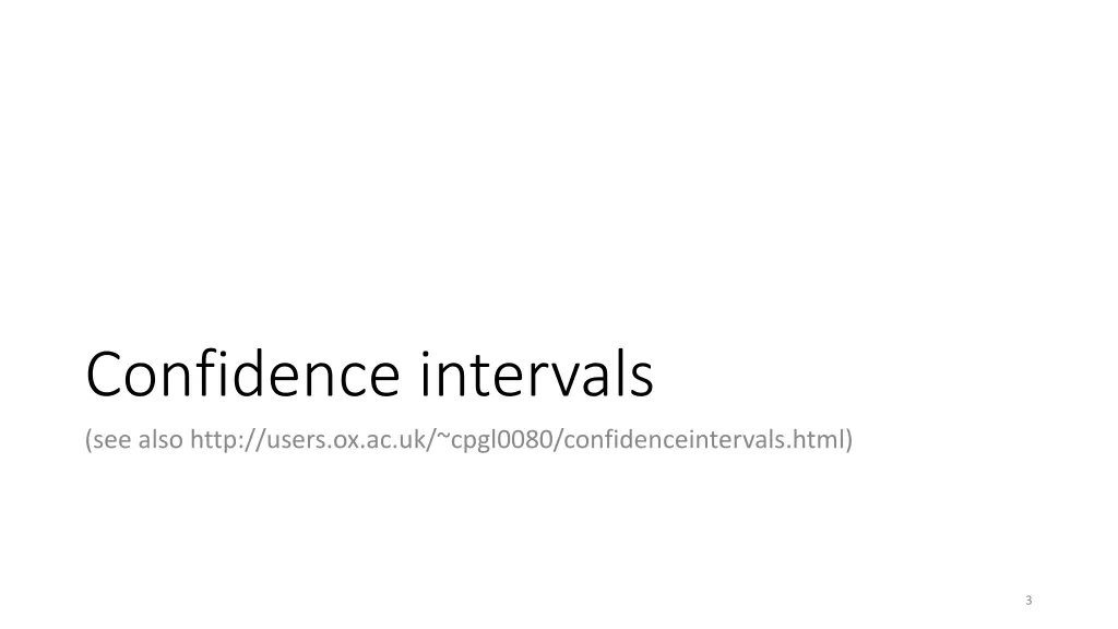 confidence intervals see also http users
