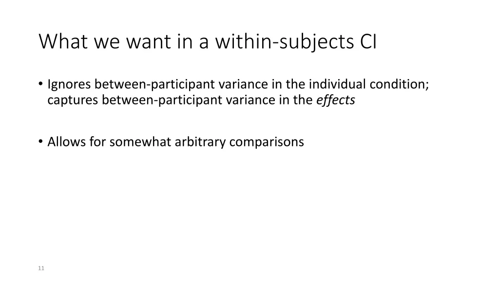what we want in a within subjects ci