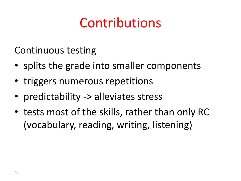 contributions