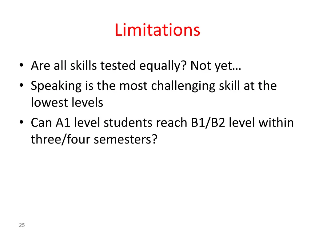 limitations