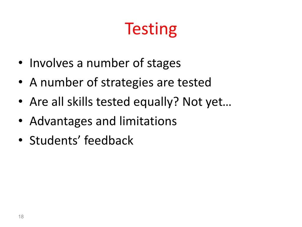 testing