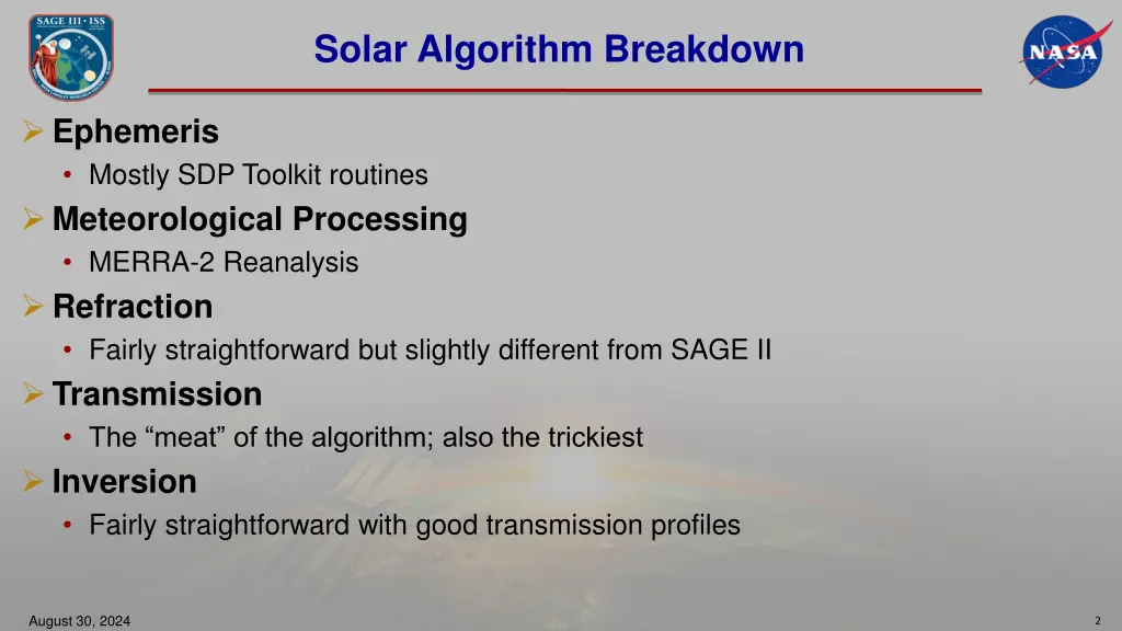 solar algorithm breakdown