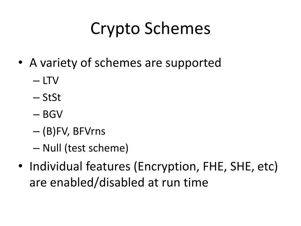 crypto schemes