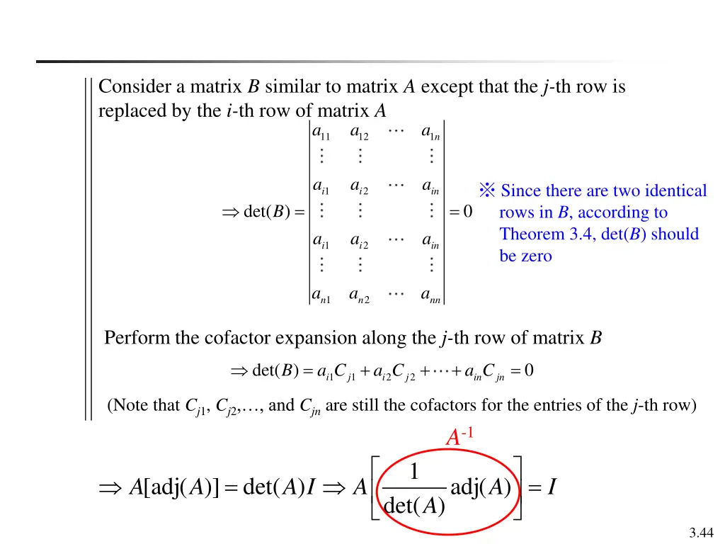 consider a matrix b similar to matrix a except