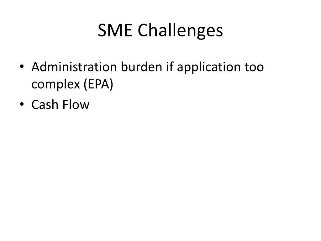 sme challenges