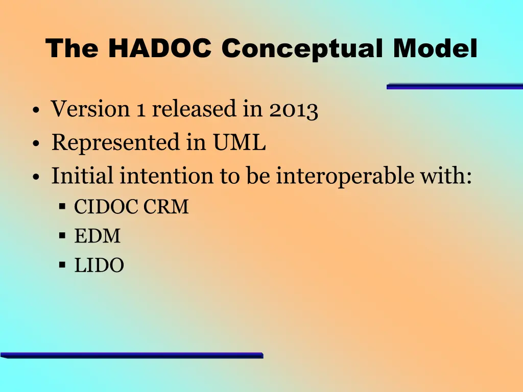 the hadoc conceptual model