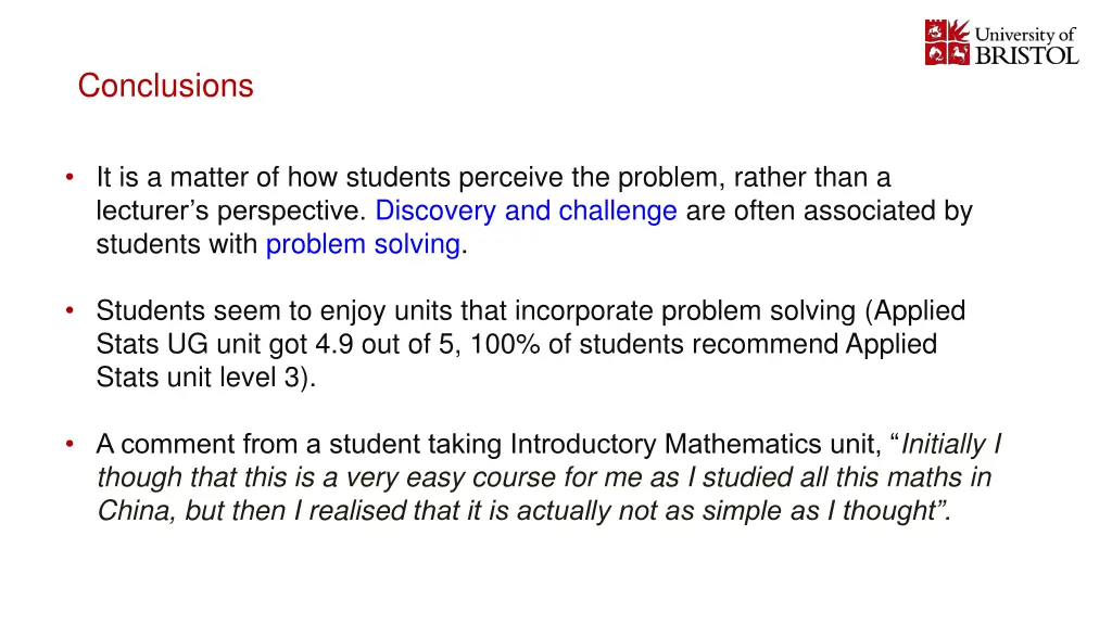 conclusions