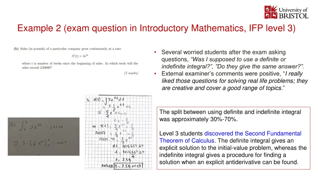example 2 exam question in introductory