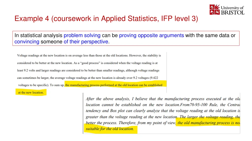 example 4 coursework in applied statistics