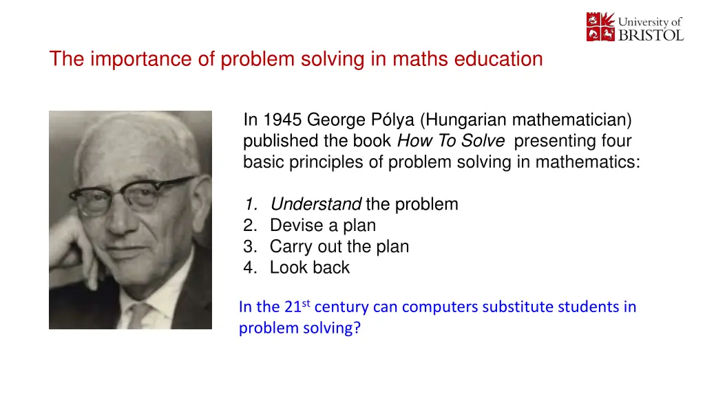 the importance of problem solving in maths