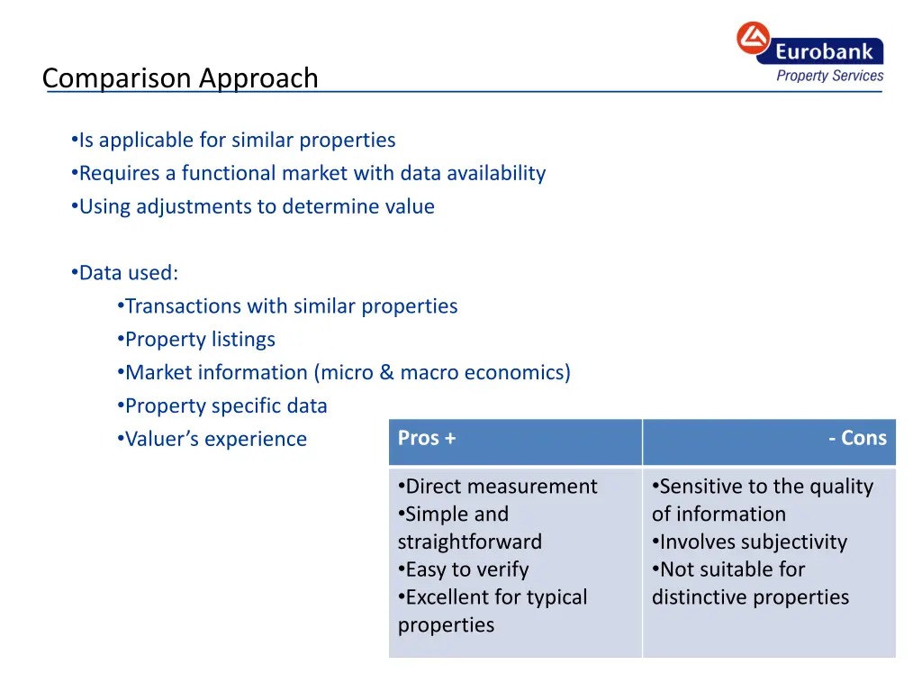 comparison approach