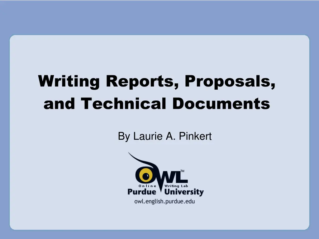 writing reports proposals and technical documents