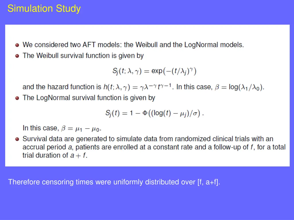 simulation study
