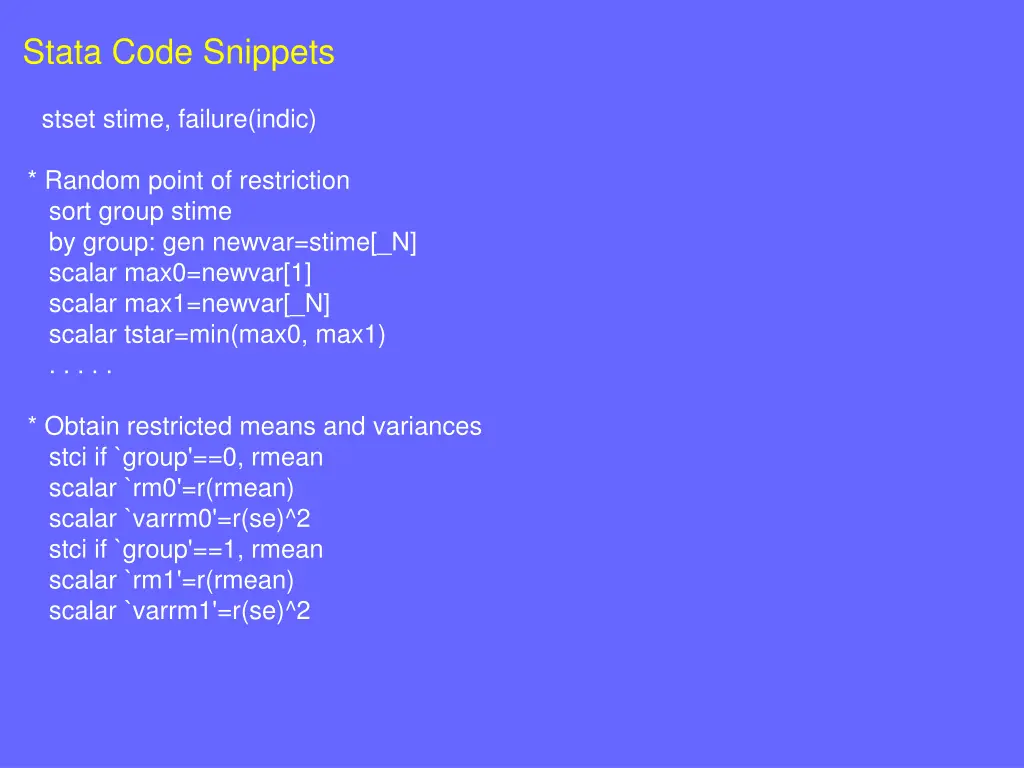 stata code snippets