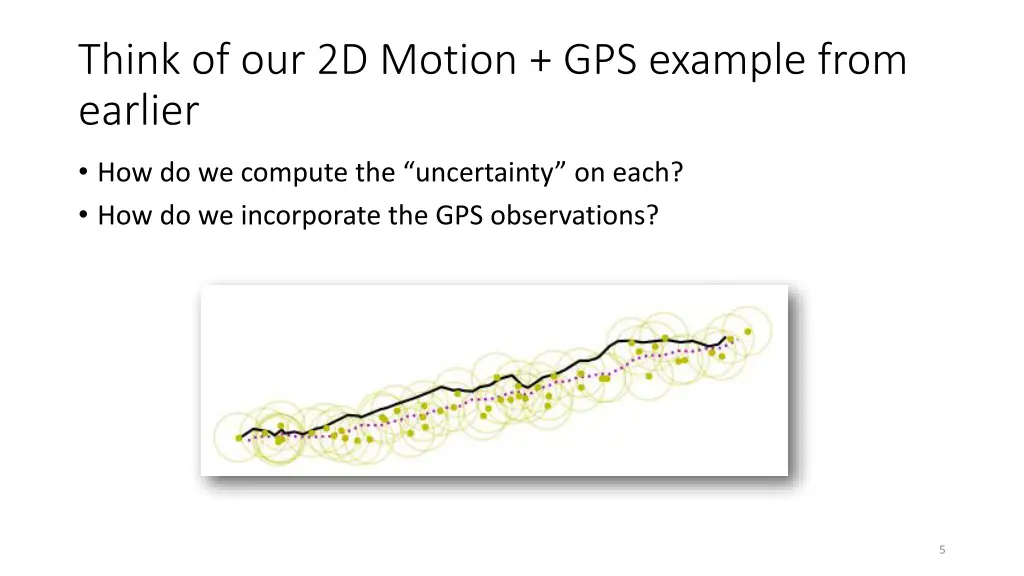 think of our 2d motion gps example from earlier 1